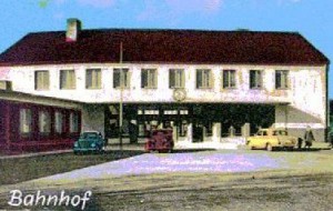 Fröndenberg, Bahnhof, Postkartenausschnitt 1967